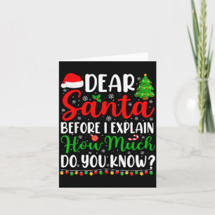Carte Cher Père Noël Je peux expliquer T-shirt Enfants G