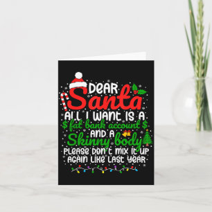 Carte Cher Père Noël Tout Ce Que Je Veux C'est Un Compte
