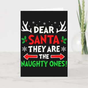 Carte Cher Santa Ils Sont Méchants Noël Xmas Hommes Femm