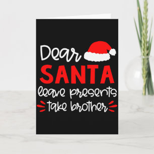 Carte Cher T-Shirt de Noël pour frères et sœurs Famille