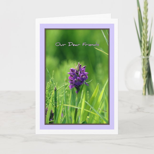 Carte Chère sympathie d'amis sur la perte de salutation (Devant)