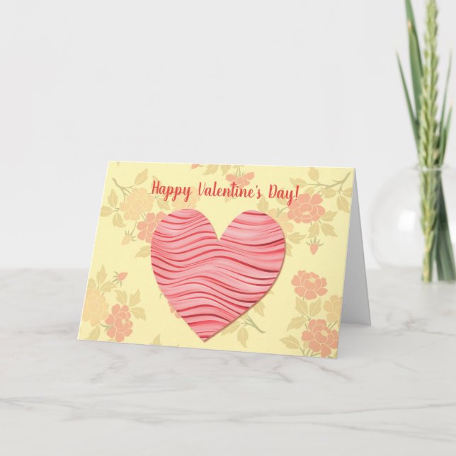 Carte Chéri pensées douces de la Saint-Valentin et amour (Devant)
