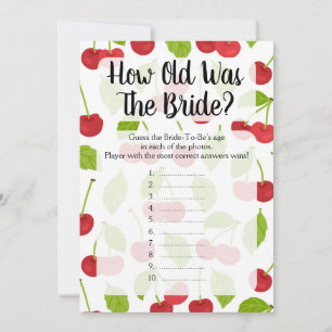 Carte Cherries L'Âge Du Jeu De Douche De Mariée