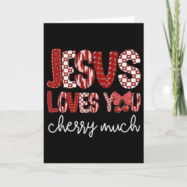 Carte Cherry And Bows Cute Cherry Love You Cherry Much V (Devant)