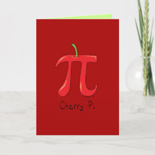 Carte Cherry Pi - Pi Day Math Grey Card