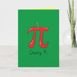 Carte Cherry Pi - Pi Day Math Grey Card