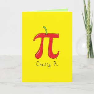 Carte Cherry Pi - Pi Day Math Grey Card