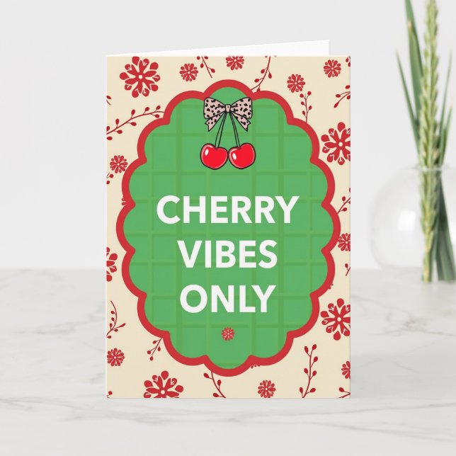 Carte Cherry Vibes Only (Devant)