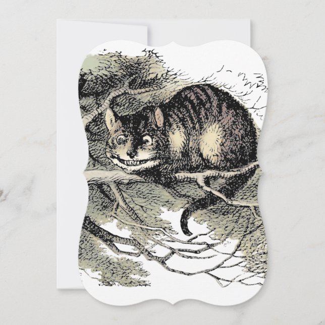 Carte Cheshire Chat Alice Wonderland Classic (Devant)