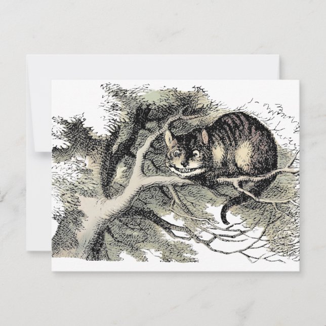 Carte Cheshire Chat Alice Wonderland Classic (Devant)