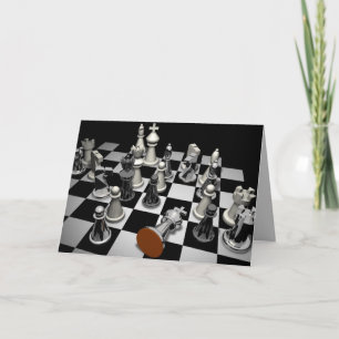 Carte chess game greeting card