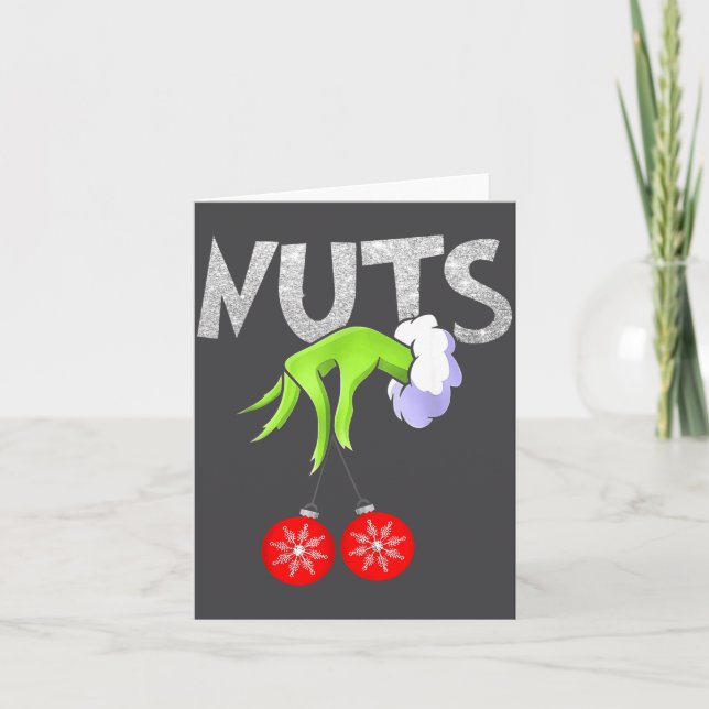 Carte Chest Nuts Matching Chestnuts Christmas Snow Coupl (Devant)