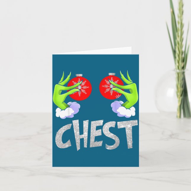 Carte Chest Nuts Matching Chestnuts Christmas Snow Coupl (Devant)
