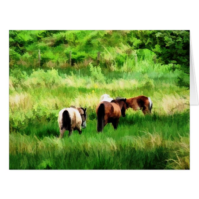 Carte CHEVAL (Devant horizontal)