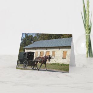 Carte Cheval Amish à Bentonsport, Iowa Anniversaire