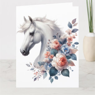 Carte Cheval Aquarelle