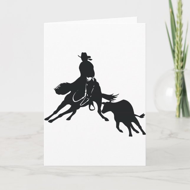 Carte Cheval coupant et vache (Devant)