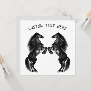 Carte Cheval Couple personnalisée avec texte perso