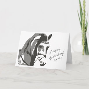 Carte Cheval Croquis et Snaffle Bit ~ Grey Joyeux annive