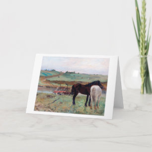 Carte Cheval dans une prairie, Edgar Degas