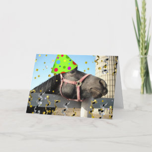 Carte Cheval de fête d'anniversaire