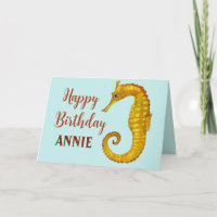 Cheval de mer personnalisé Joyeux anniversaire