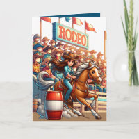 Cheval de Rodéo Occidental Cowgirl Course de Baril