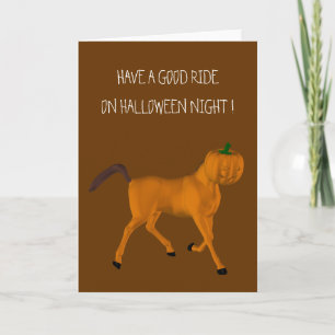 Carte Cheval d'Halloween