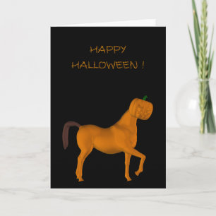 Carte Cheval d'Halloween Trotting