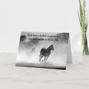 Carte Cheval galopant hors de la silhouette de brume