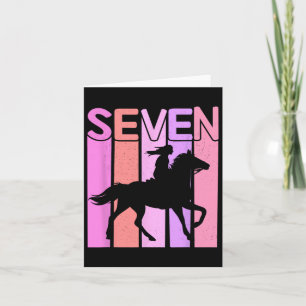 Carte Cheval Girl 7e Anniversaire Équitation 7 Année Ol