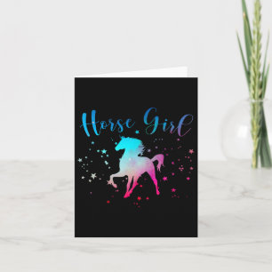 Carte Cheval Girl Horseback équitation équitation dire h