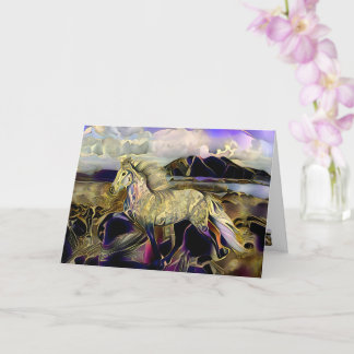 Carte Cheval islandais Art Déco