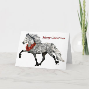 Carte Cheval islandais de Noël