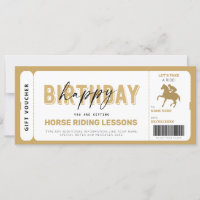 Cheval Leçons d'équitation Gold Billet cadeau