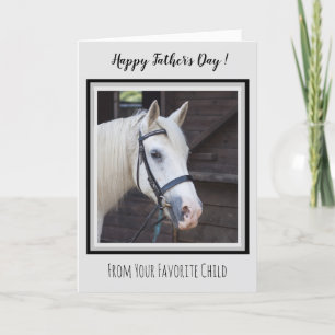 Carte Cheval papa - Bonne Fête des pères Cute Horse Phot