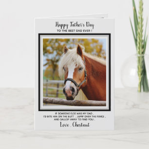 Carte Cheval Papa - Drôle Fête des pères Horse Photo