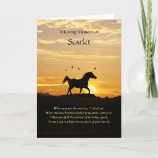 Carte Cheval Sympathie Nom personnalisé avec un beau poè