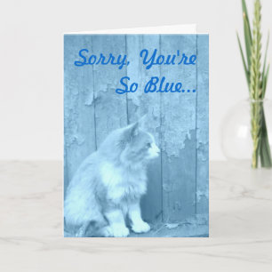 Carte Cheval Up Blue Kitty