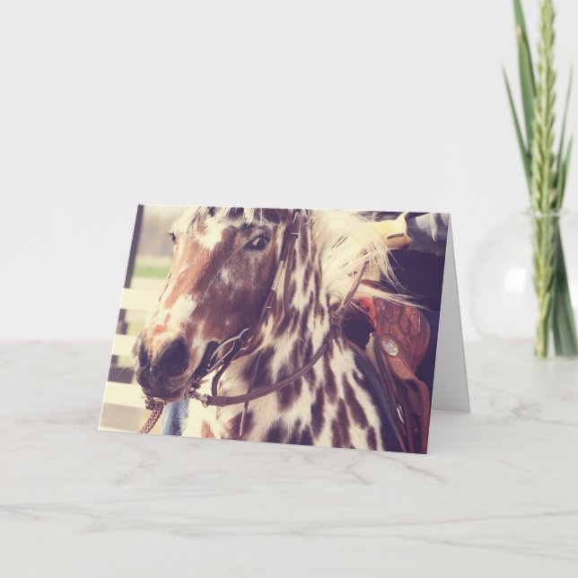 Carte Cheval vintage d'exposition d'Appaloosa, (Devant)