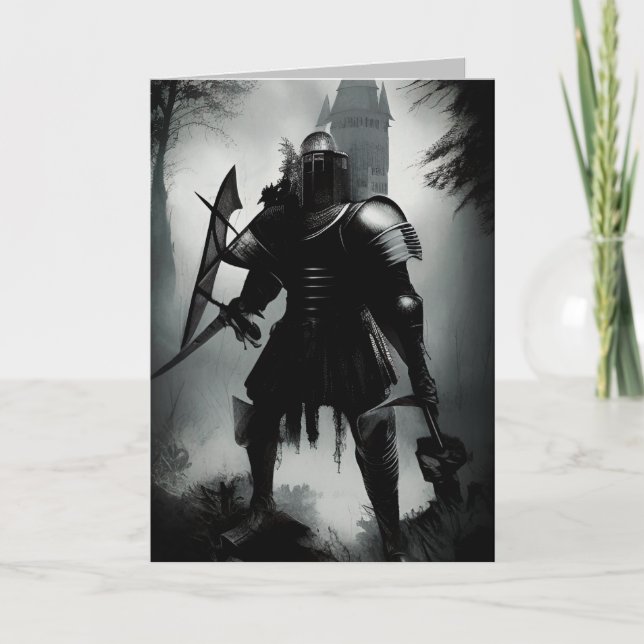 Carte Chevalier médiéval sombre (Devant)