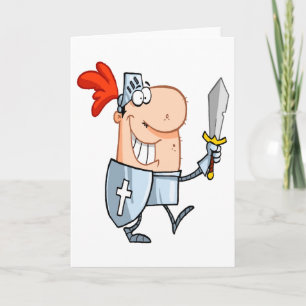 Carte chevalier moche en armure brillante avec dessin an