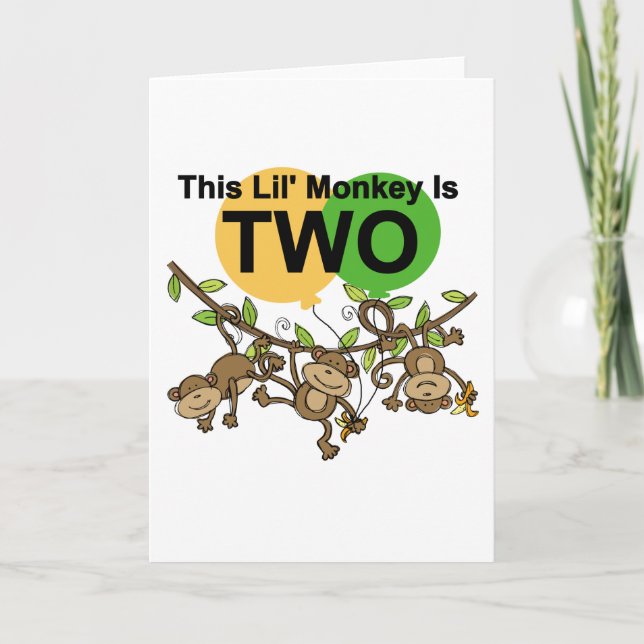 Carte Chevaliers et Dons de 2e anniversaire Swing Monkey (Devant)