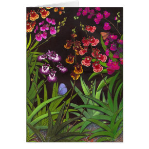 Carte chevauchante d'orchidées d'Oncidium Tolumni
