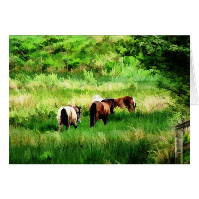 CARTE CHEVAUX (Devant horizontal)