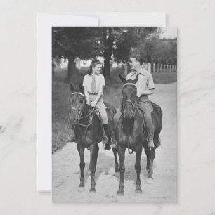 Carte Chevaux à cheval en couple