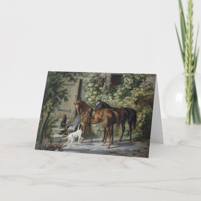 Carte Chevaux à la Porche (par Albrecht Adam) (Devant)
