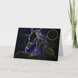 Carte Chevaux Blacklight