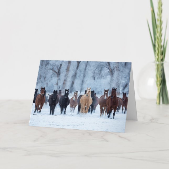 Carte Chevaux dans le froid (Devant)