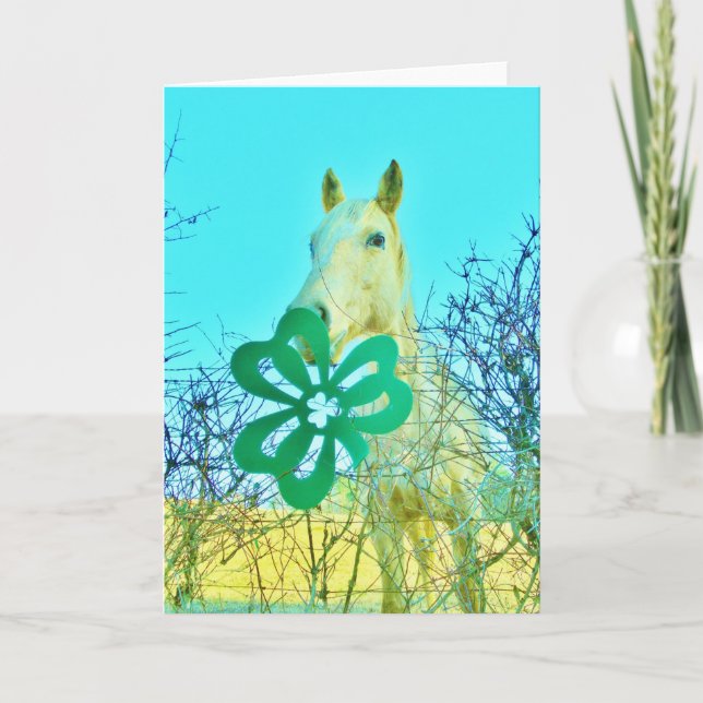 Carte Chevaux de cheval de shamrock (Devant)